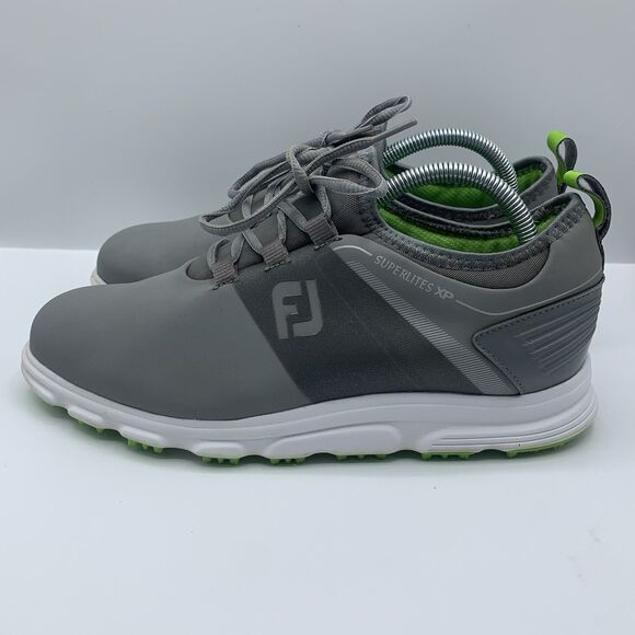FootJoy FJ Superlites XP Spikeless Men’s Size 8 W Golf Shoes Gray Green 58065 - Picture 1 of 8
